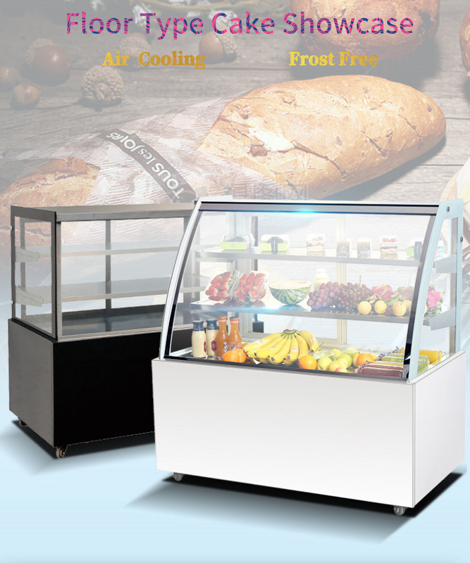 Upright 50HZ Cake Display Refrigerator Multiscene Wear Resistant