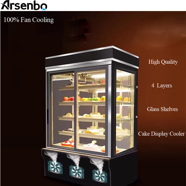 SUS304/201 Cake Display Refrigerator Multipurpose White Black Color